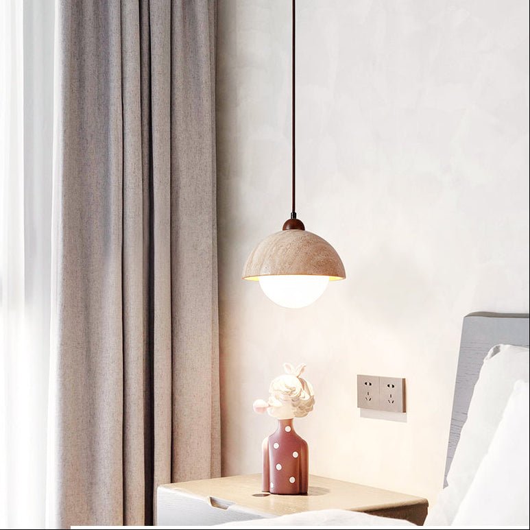 Dome Travertine Pendant Lamp