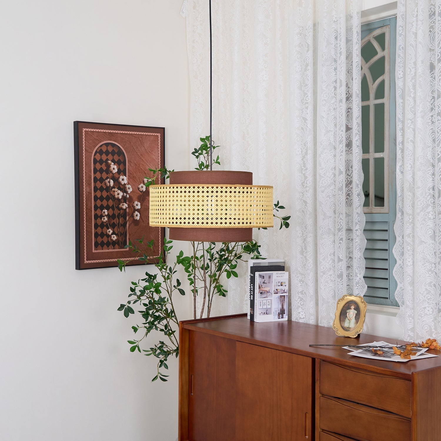 Drum Shade Hanging light Pendant Light