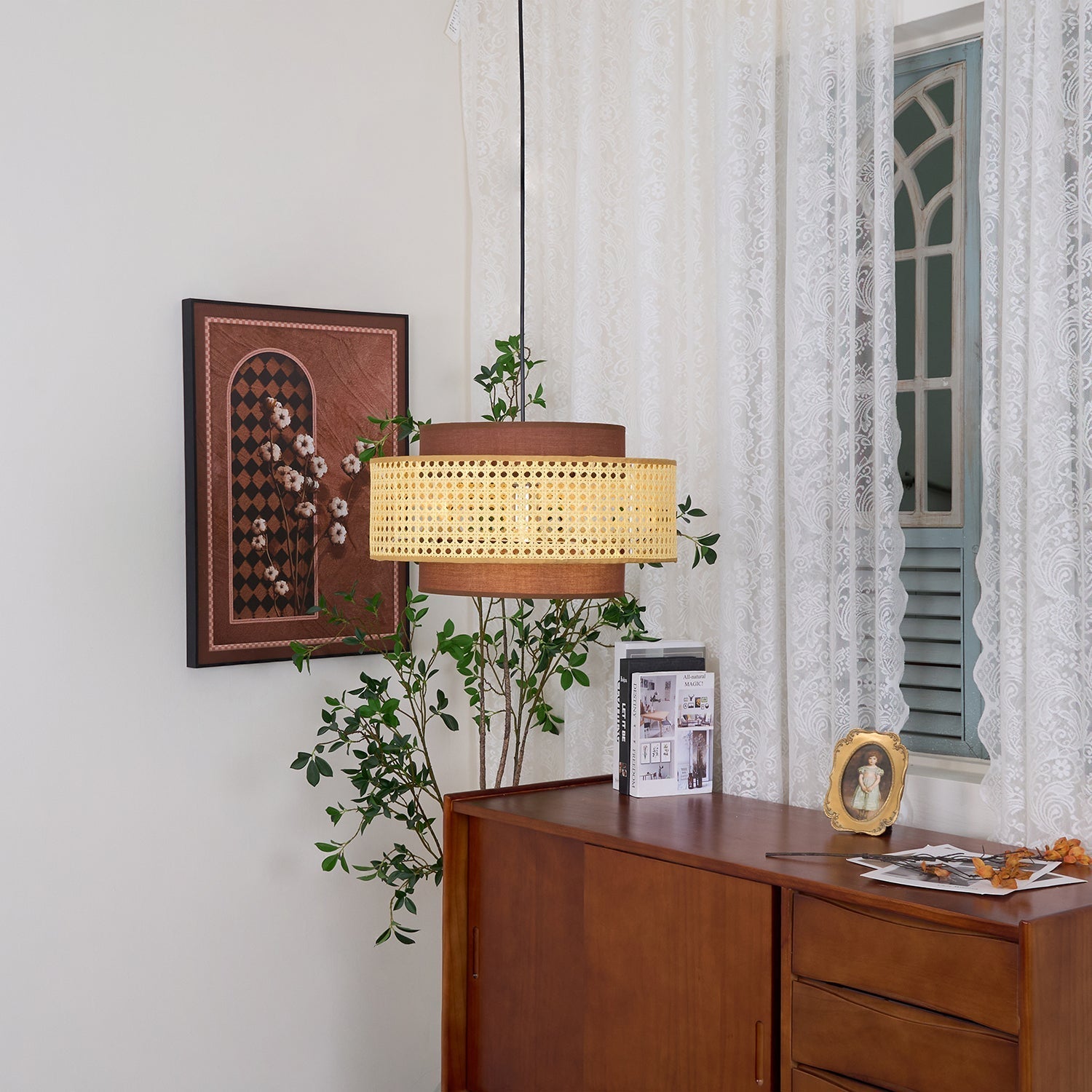 Drum Shade Hanging light Pendant Light