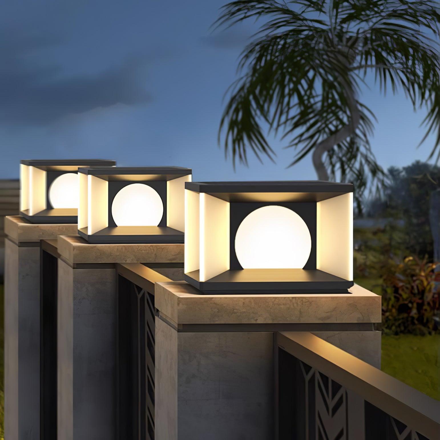 Eclipse Cube Architectural light Outdoor Post Light