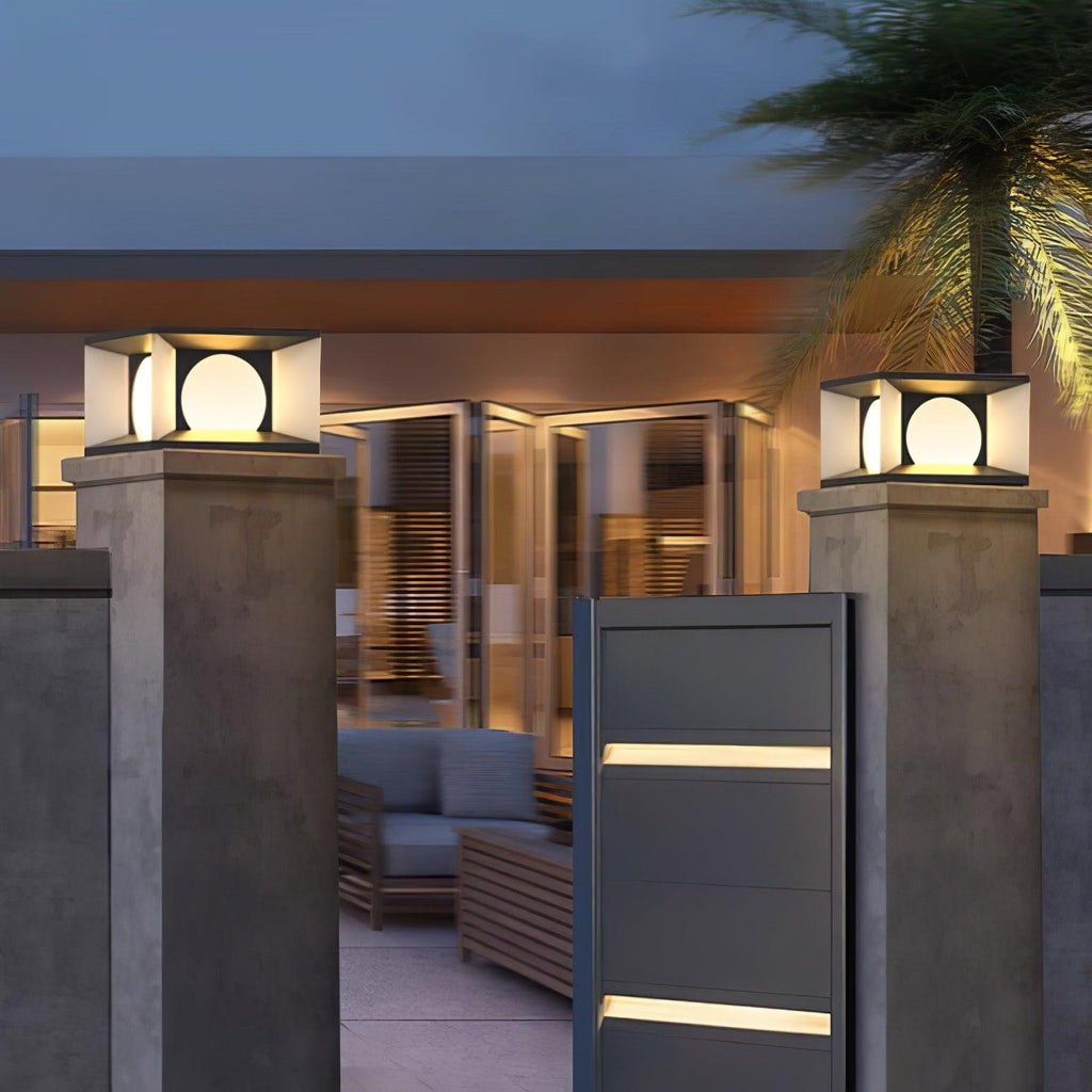 Eclipse Cube Architectural light Outdoor Post Light