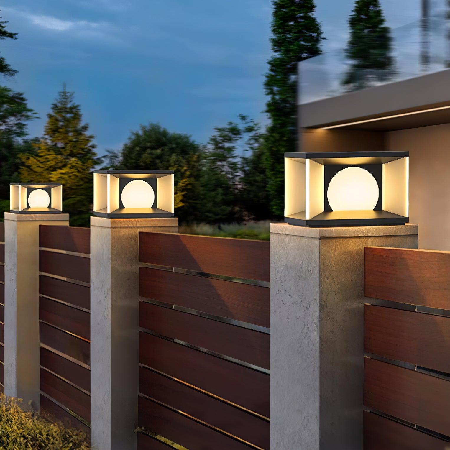 Eclipse Cube Architectural light Outdoor Post Light