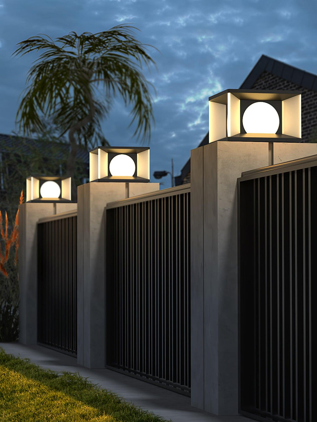 Eclipse Cube Architectural light Outdoor Post Light