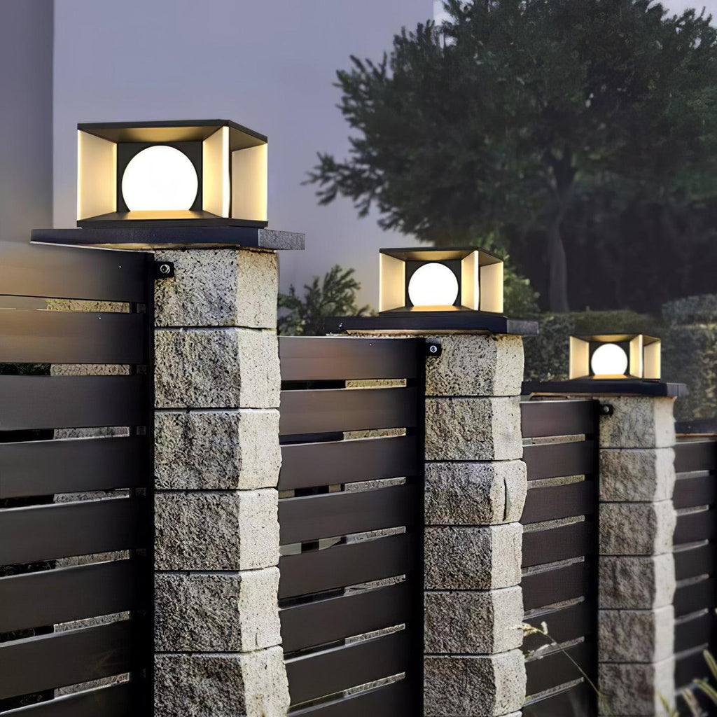 Eclipse Cube Architectural light Outdoor Post Light