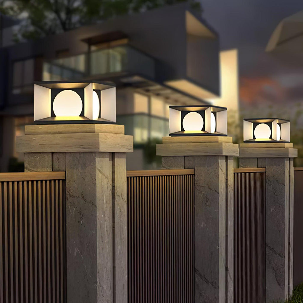Eclipse Cube Architectural light Outdoor Post Light