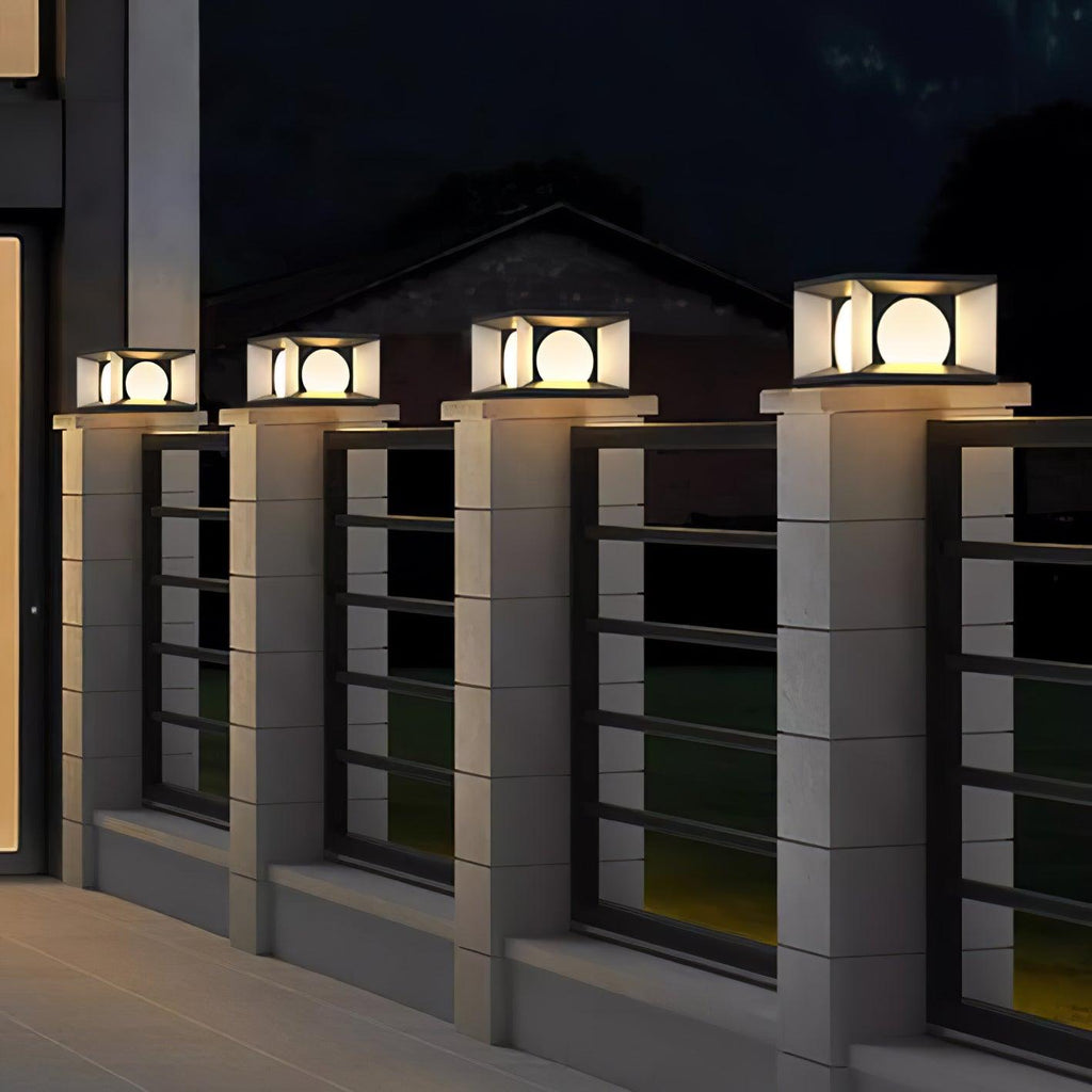 Eclipse Cube Architectural light Outdoor Post Light