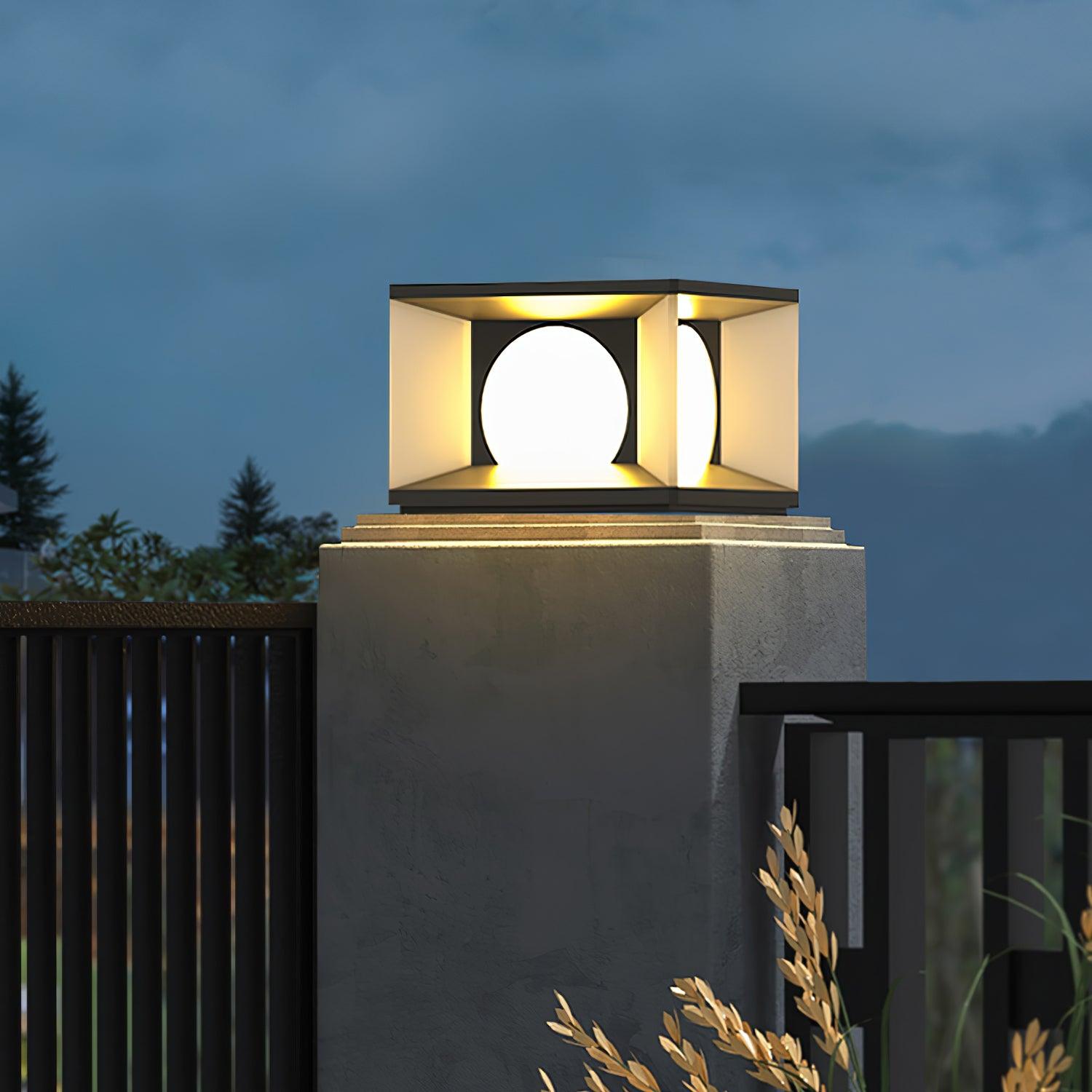 Eclipse Cube Architectural light Outdoor Post Light