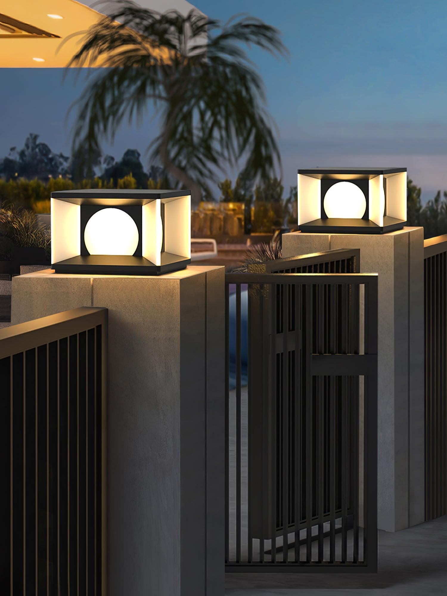 Eclipse Cube Architectural light Outdoor Post Light