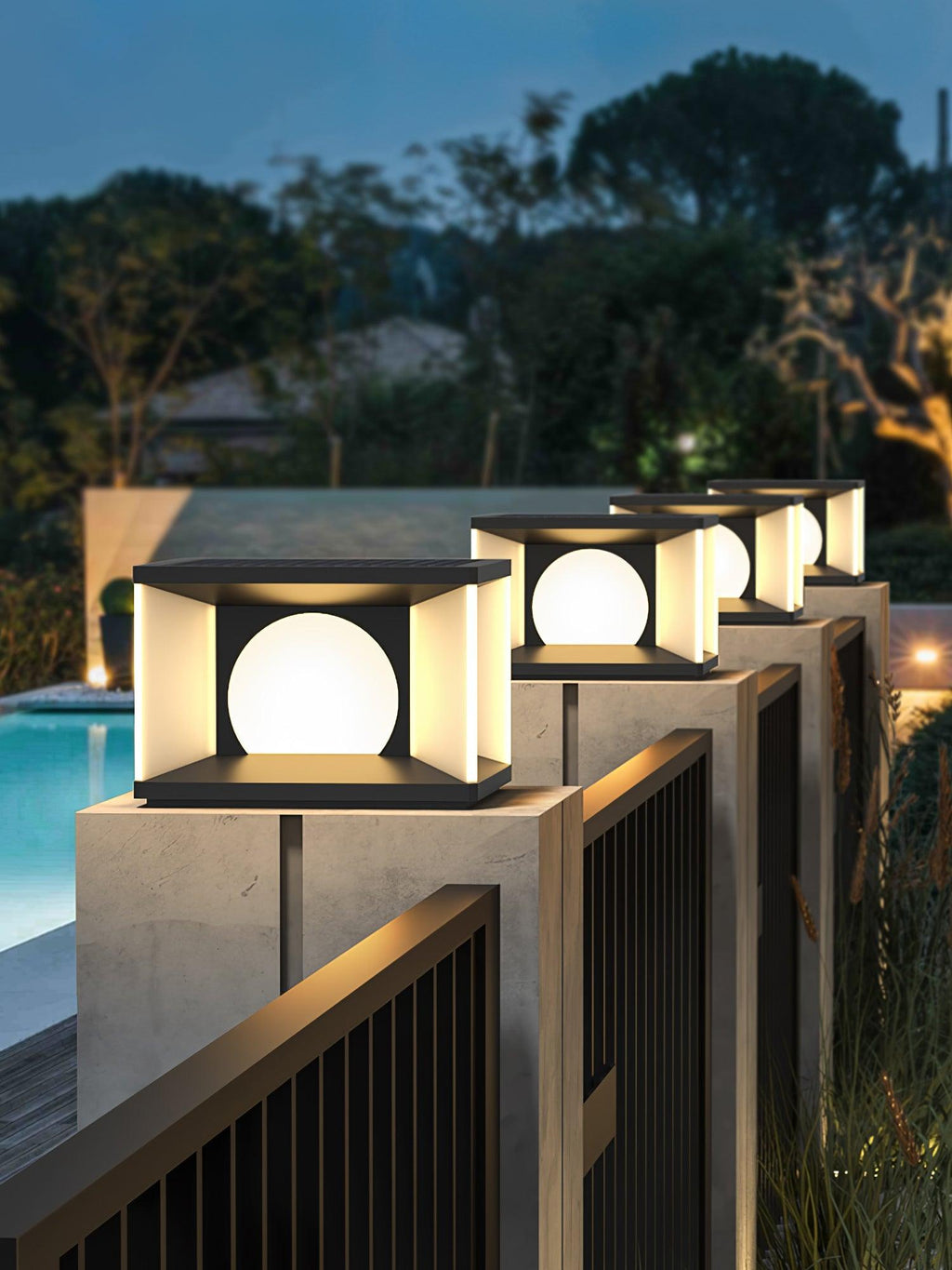 Eclipse Cube Architectural light Outdoor Post Light