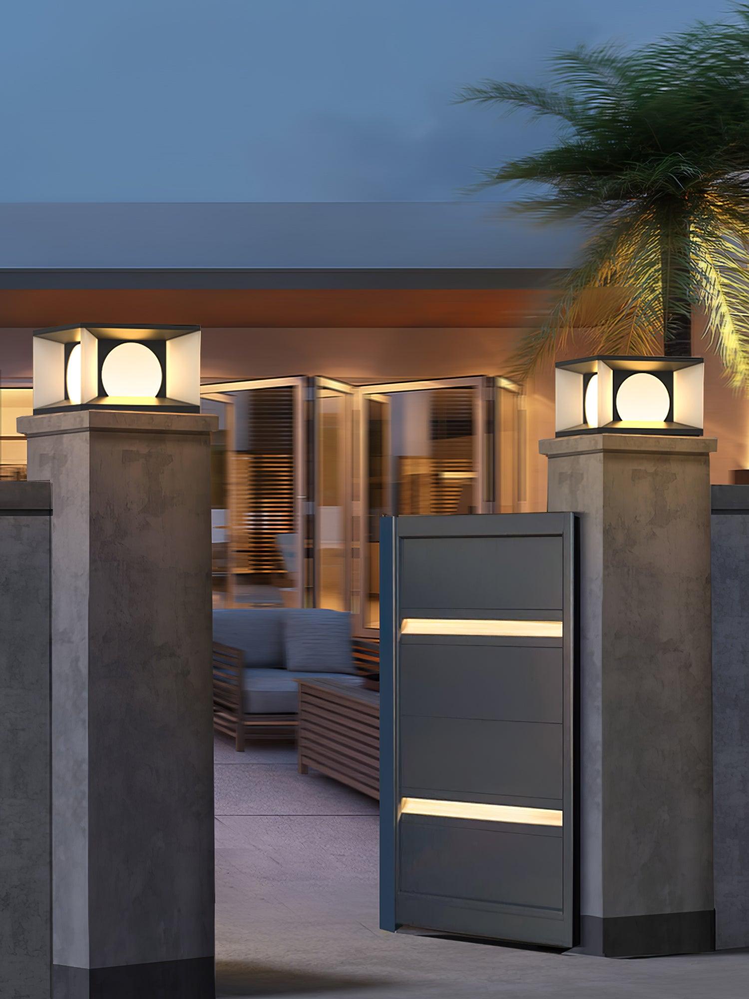 Eclipse Cube Architectural light Outdoor Post Light