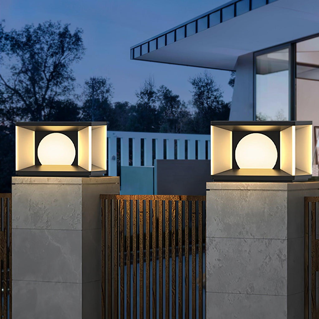 Eclipse Cube Architectural light Outdoor Post Light