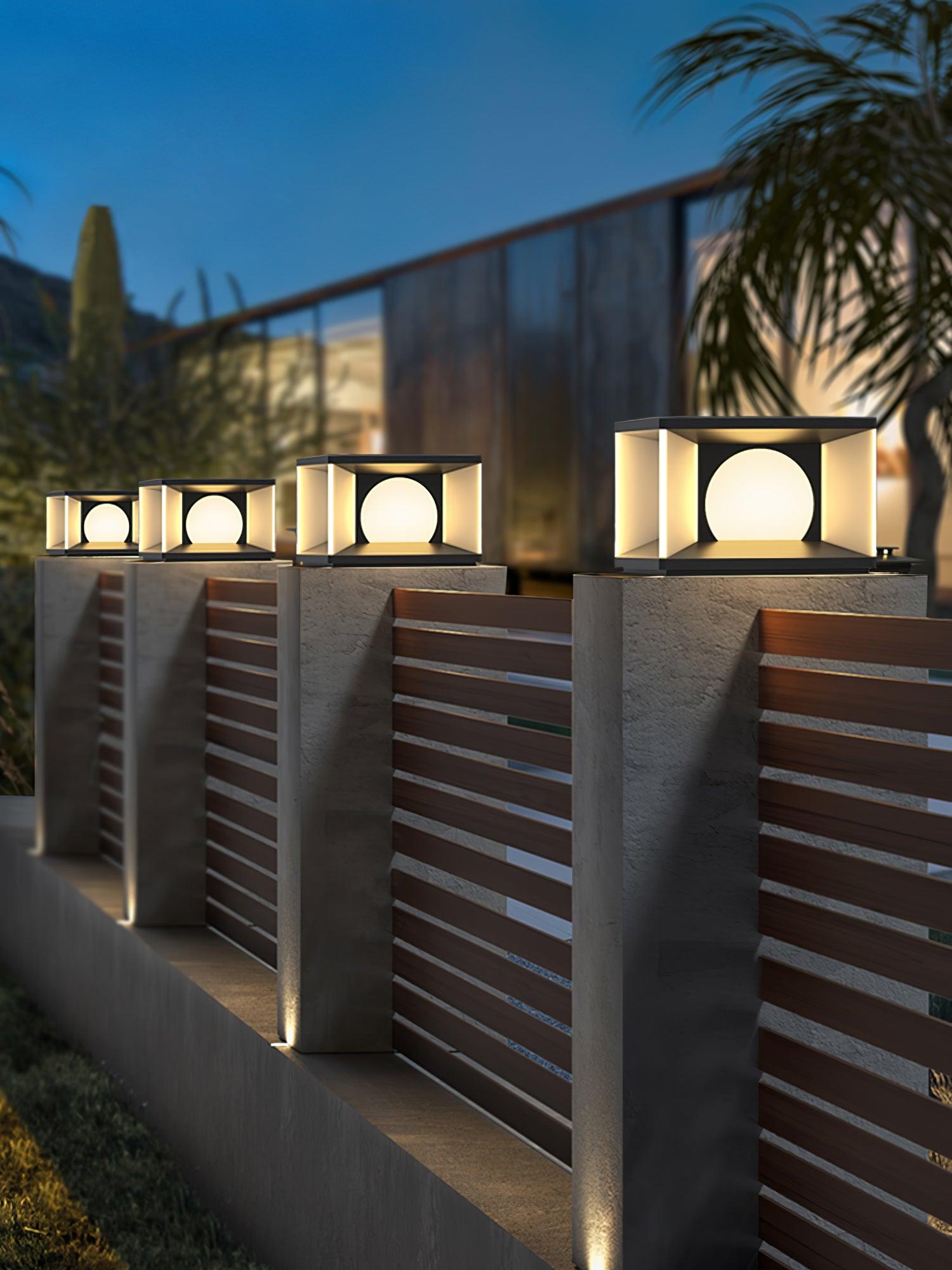 Eclipse Cube Architectural light Outdoor Post Light