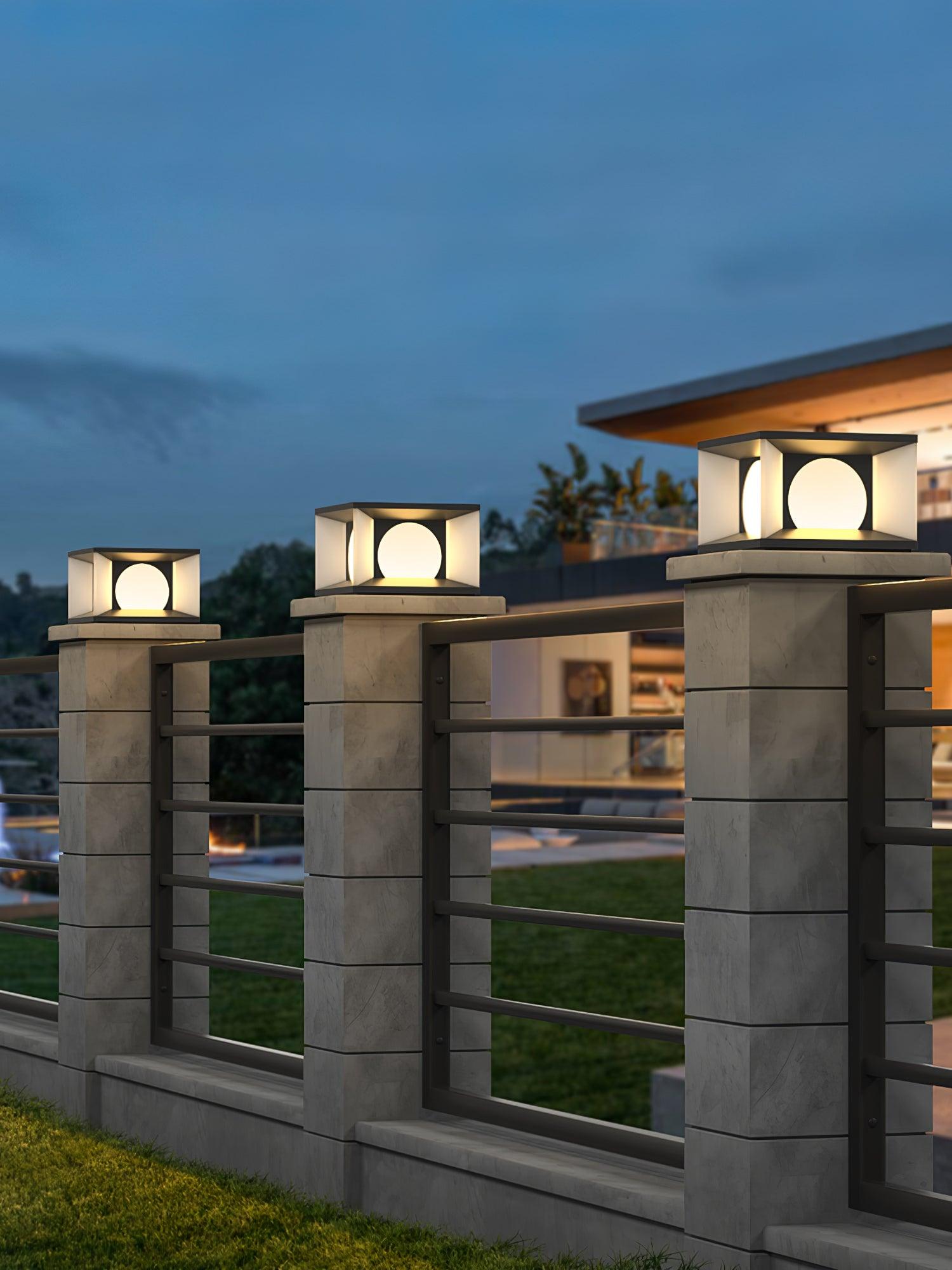 Eclipse Cube Architectural light Outdoor Post Light
