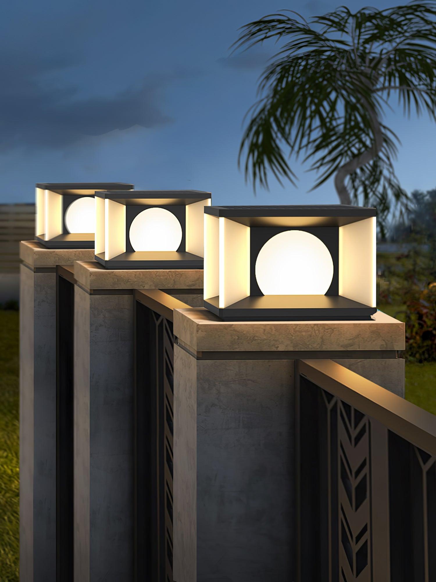 Eclipse Cube Architectural light Outdoor Post Light