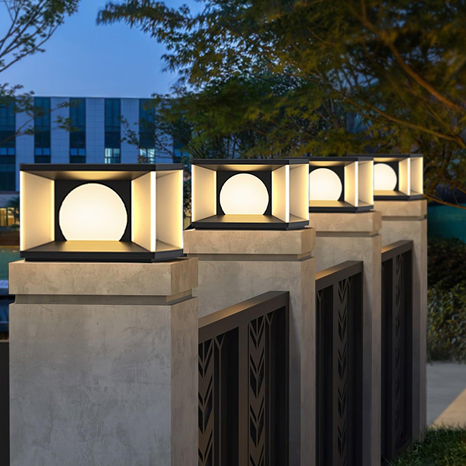 Eclipse Cube Architectural light Outdoor Post Light