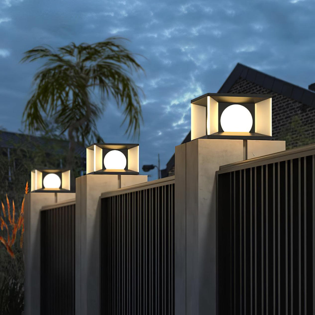 Eclipse Cube Architectural light Outdoor Post Light