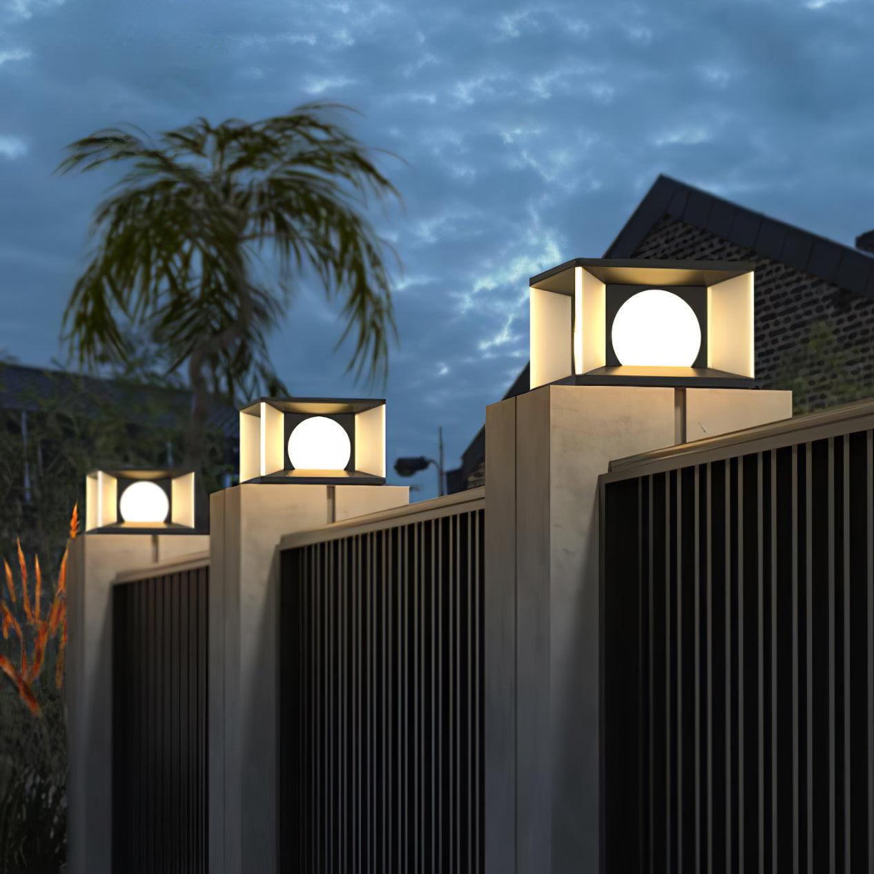 Eclipse Cube Architectural light Outdoor Post Light