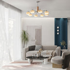 Elliptical Persimmon Candelabrum Chandelier