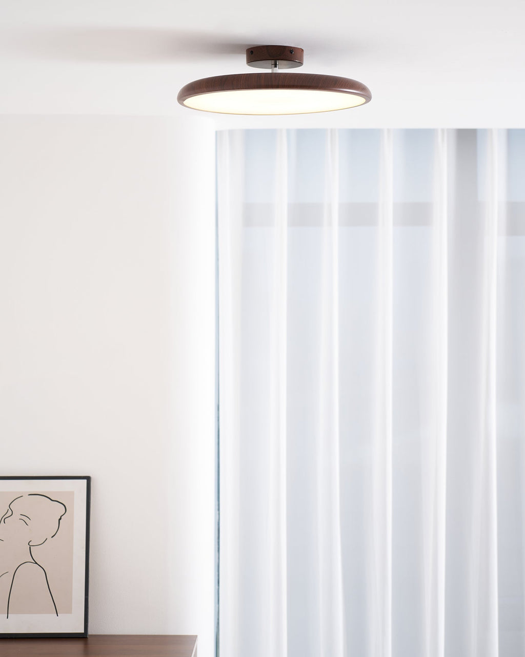 Lola Wood Grain Adjustable Ceiling Lamp