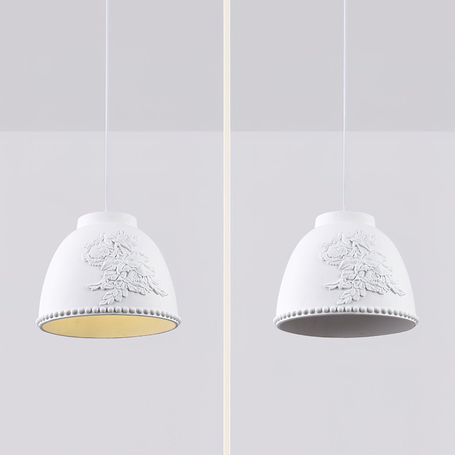 Embossed Flora Drop light Pendant Lamp