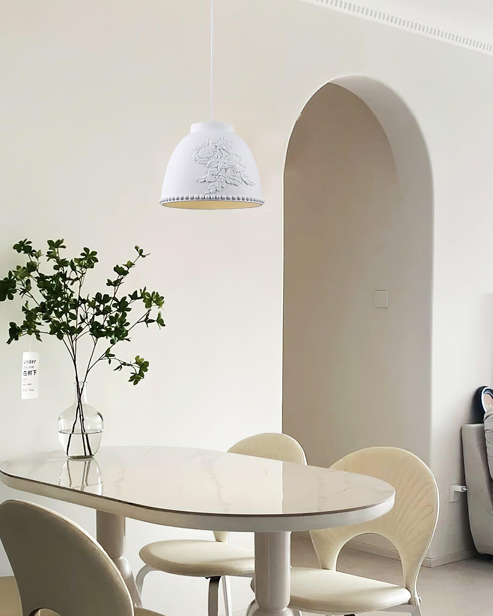Embossed Flora Drop light Pendant Lamp