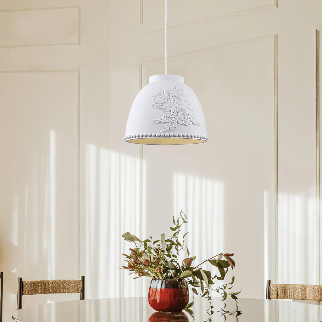 Embossed Flora Drop light Pendant Lamp