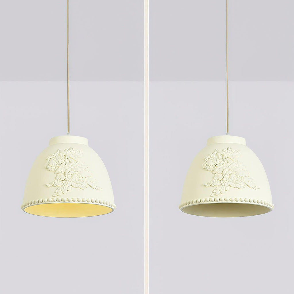 Embossed Flora Drop light Pendant Lamp