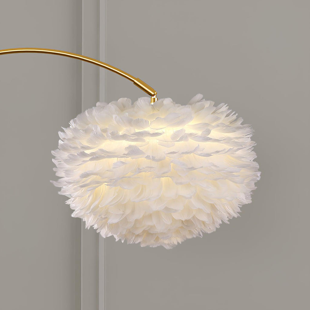 Feather Drawer Torchiere Lamp Floor Lamp
