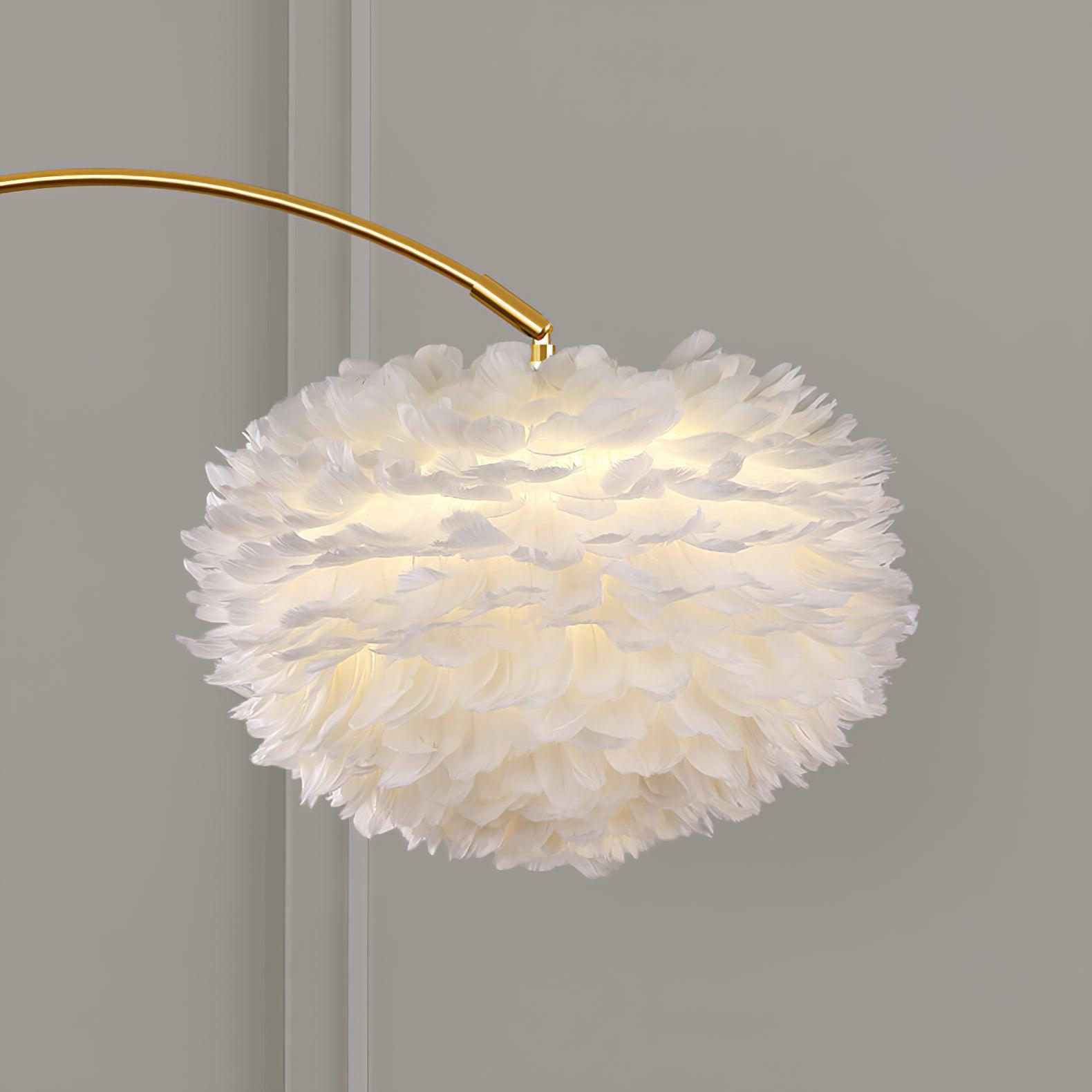 Feather Drawer Torchiere Lamp Floor Lamp
