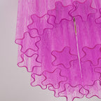 Fiora Rose Red Glass Overhead fixture Ceiling Lamp