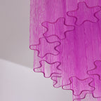 Fiora Rose Red Glass Overhead fixture Ceiling Lamp