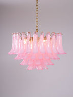 Fiora Pink Glass Chandelier