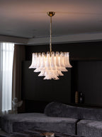 Fiora Pink Glass Chandelier
