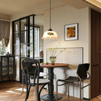Floral Patterned Glass Pendant Light
