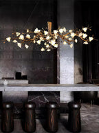 Flower Bloom Branch Brass Gasolier Chandelier