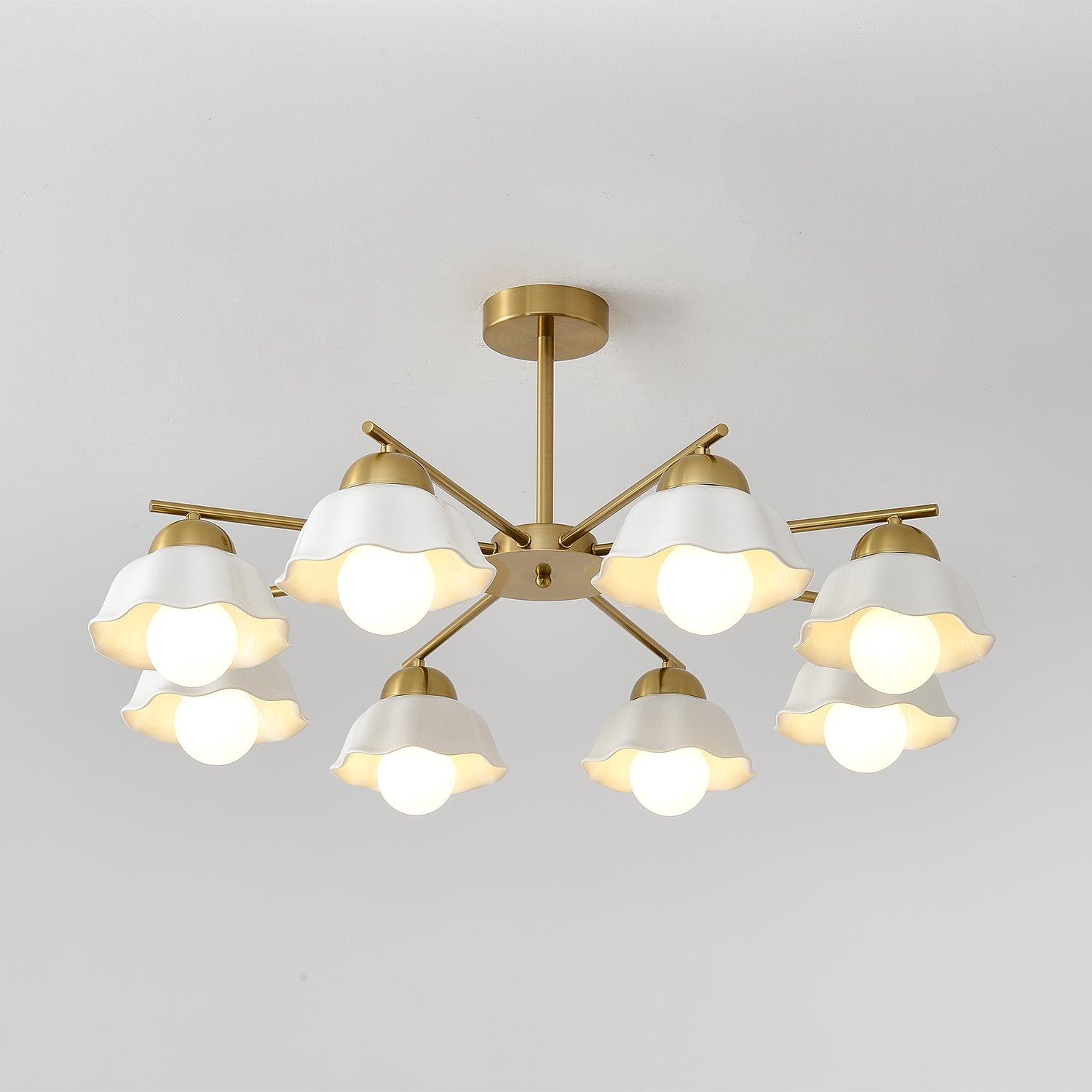 Flower Shade Crown Chandelier