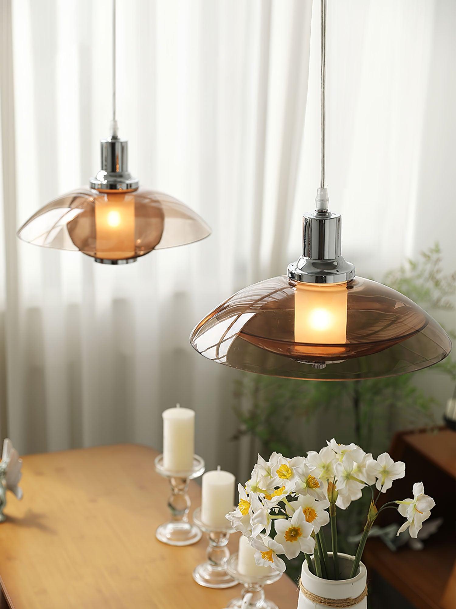 Flying Saucer Chrome Ceiling light fitting Pendant Light