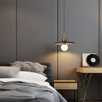 Flying Saucer Walnut Hanging light Pendant Lamp