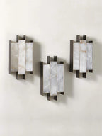 Folded Alabaster Panel Sconce