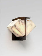 Folded Halo Alabaster Wall Sconce