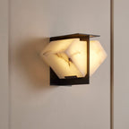 Folded Halo Alabaster Wall Sconce