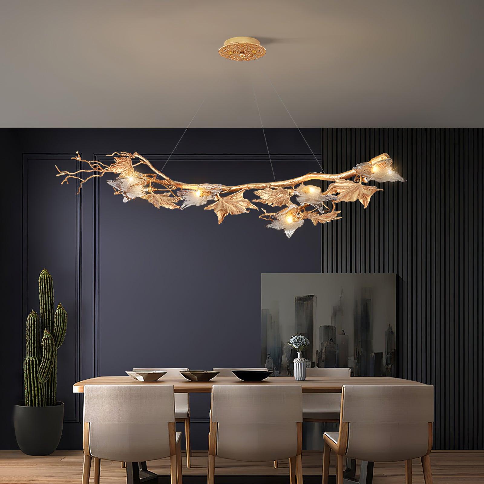 Folio Branch Brass Pendant light Chandelier