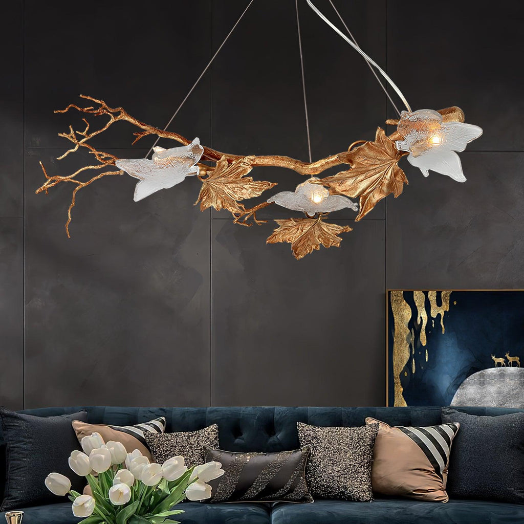 Folio Branch Brass Pendant light Chandelier