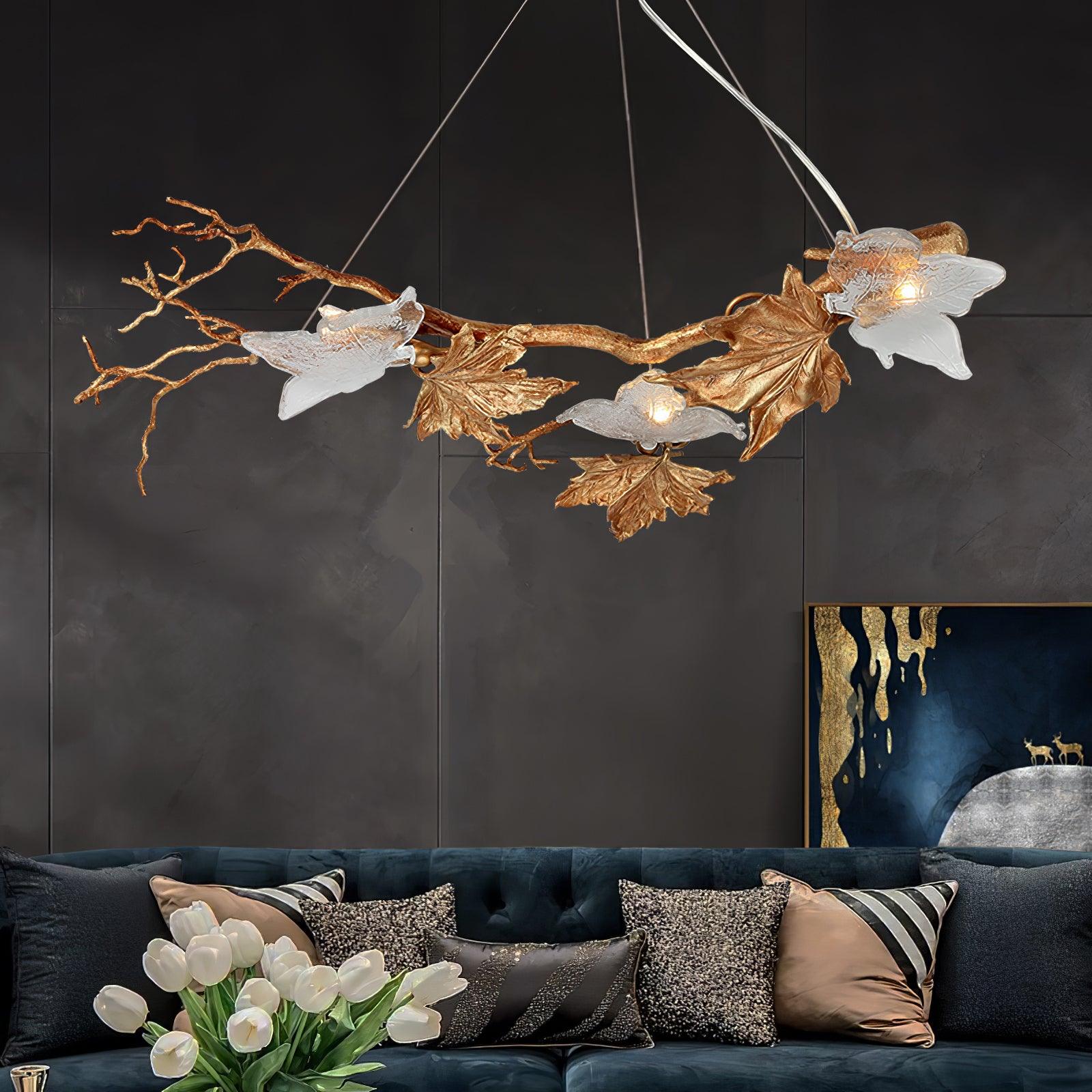 Folio Branch Brass Pendant light Chandelier