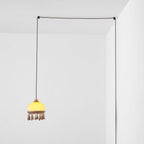French Tassels Brass Pendant Swag Light
