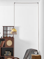 French Tassels Brass Pendant Swag Light