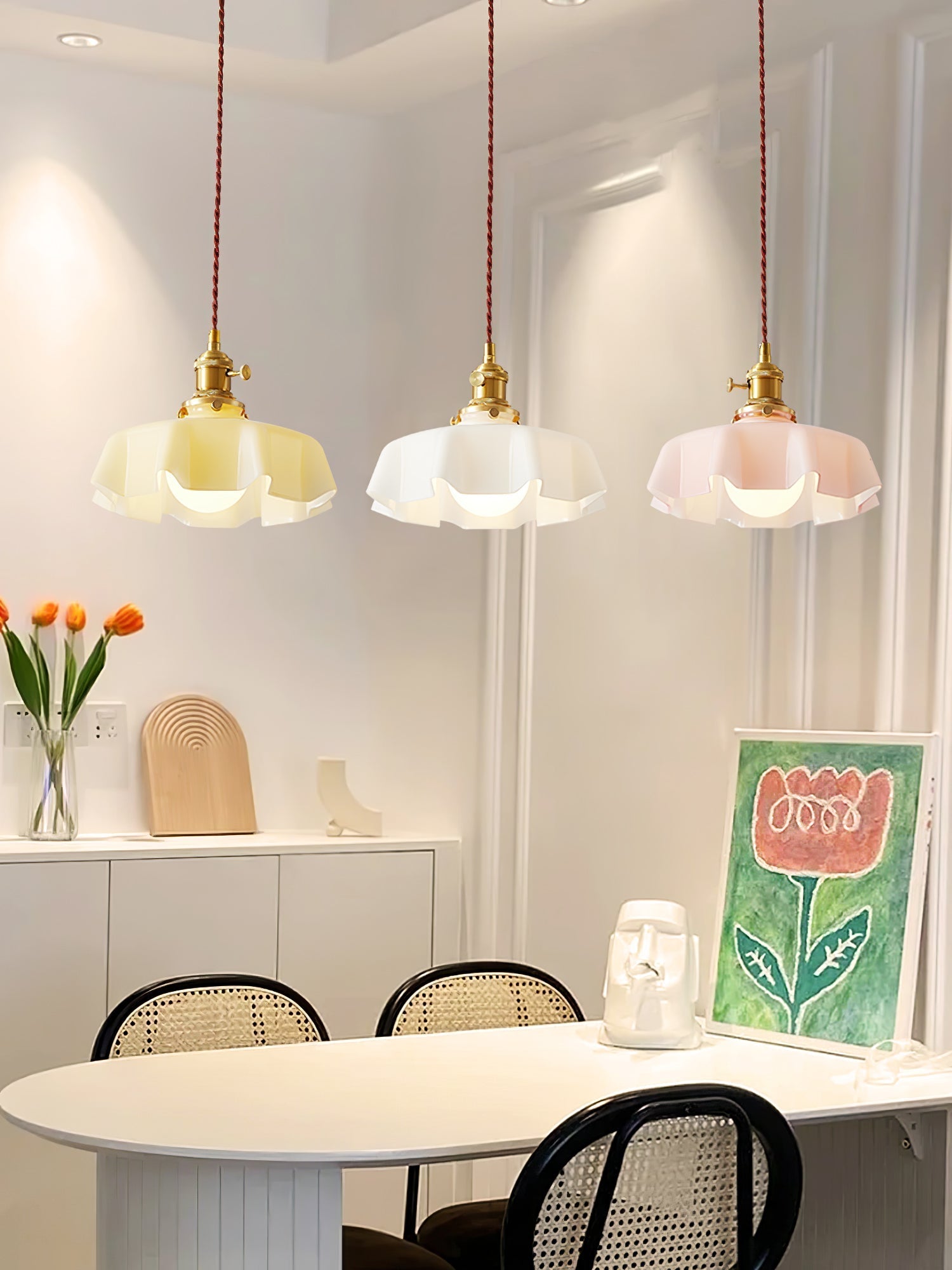 French Flower Droplight Pendant Light