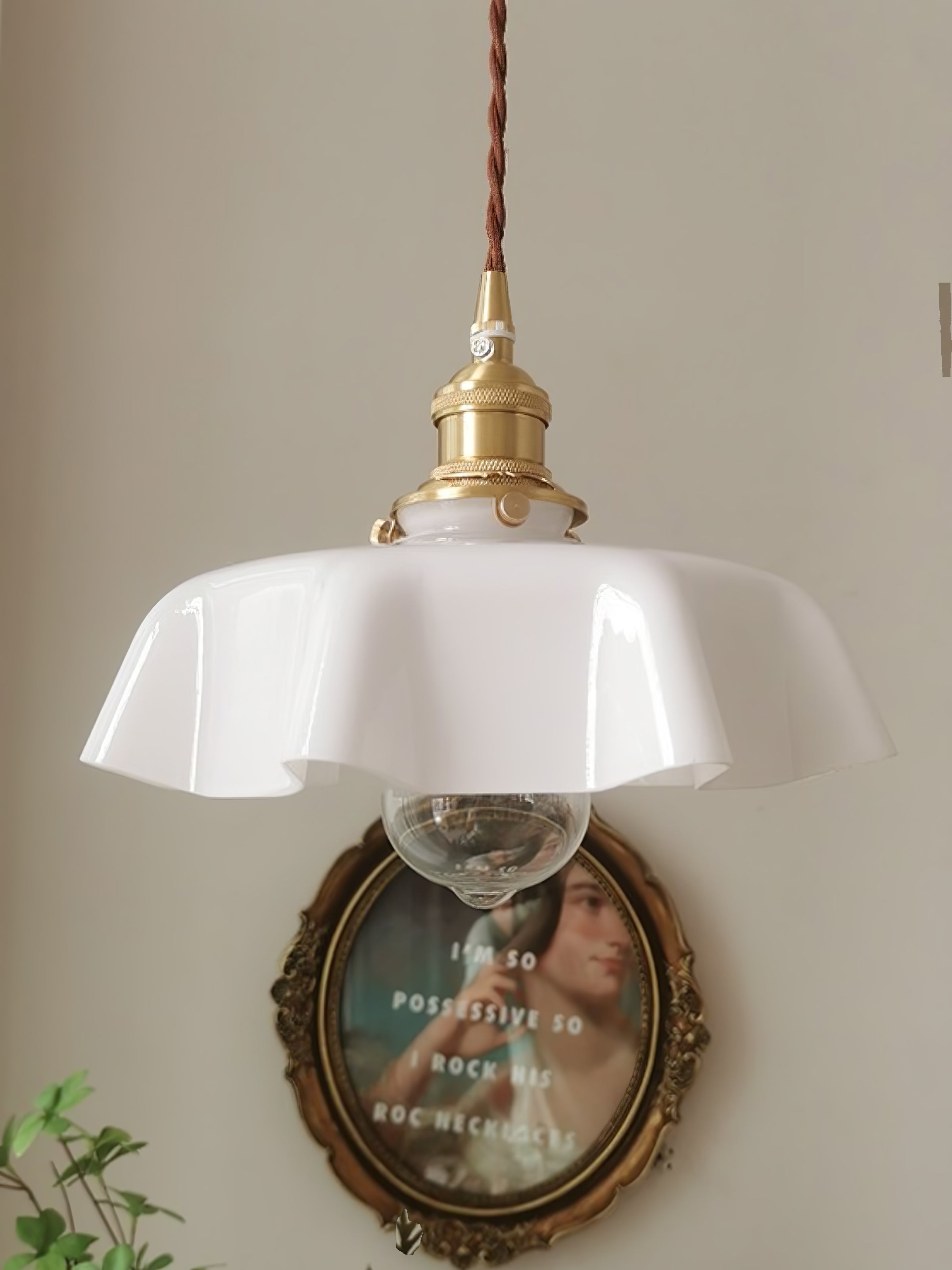 French Flower Houselight Pendant Swag Light