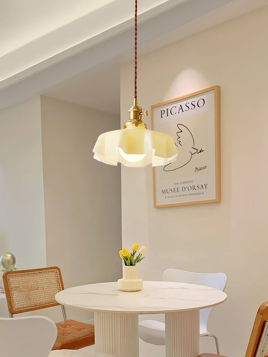 French Flower Houselight Pendant Swag Light