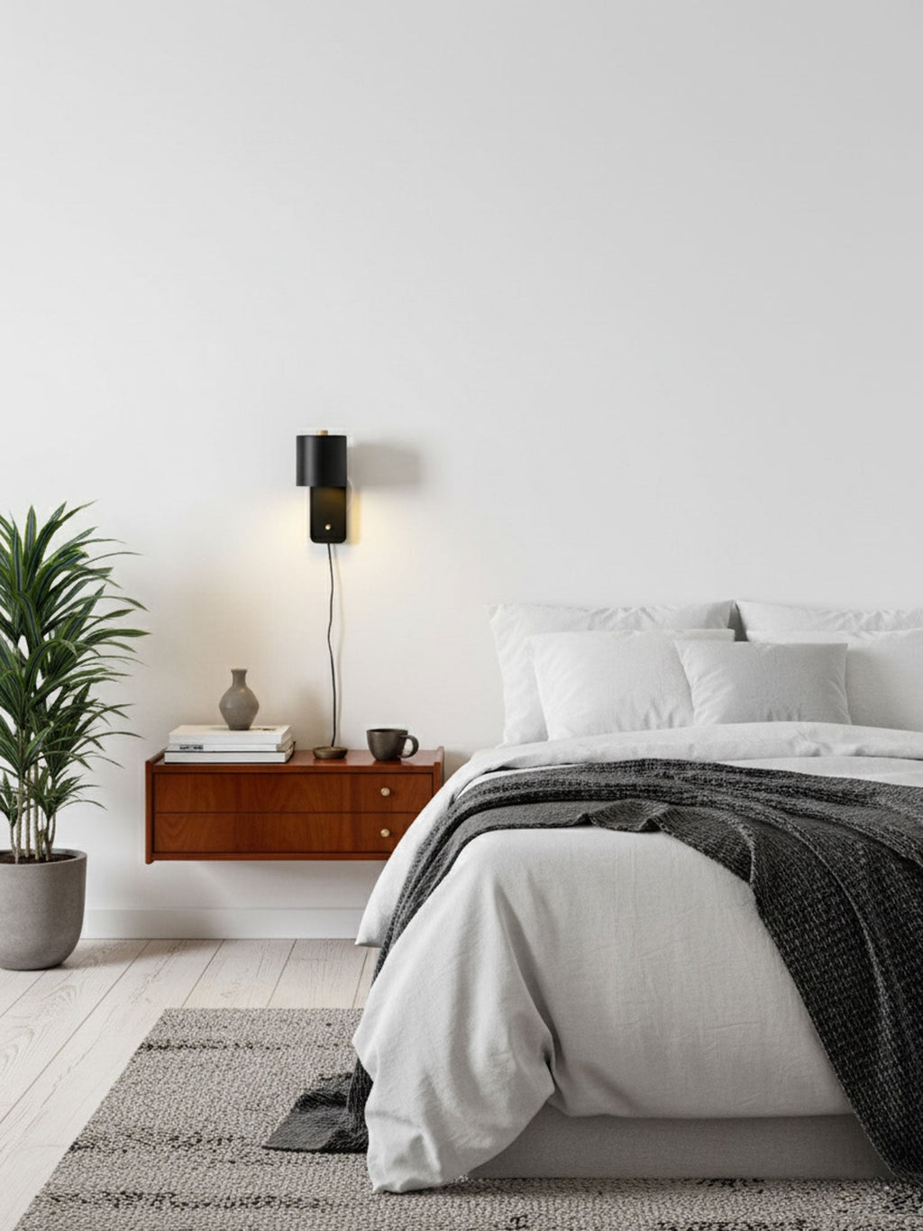 Rotatable Cylinder Plug-in Wall Lamp